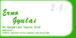 erno gyulai business card