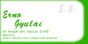 erno gyulai business card